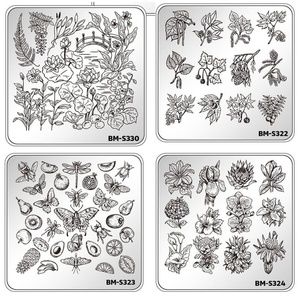 5 Botanical Nail Stamping Plates
